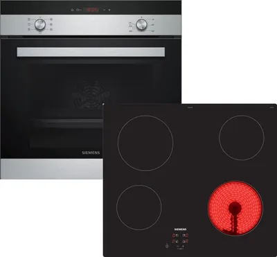 Produktbild von Siemens EQ112EA0EY Set Backofen HB113FBS1 + Glaskeramikkochfeld ET611AEA1E