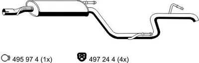 Produktbild von ERNST 385039 Endschalldämpfer passend für MERCEDES-BENZ VITO Bus (638) Auspuff