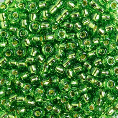 Produktbild von Miyuki-Rocailles, 2,5 mm, 12 g silverlined peridot