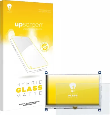 Produktbild von upscreen Entspiegelungs Schutzglas für Raspberry Pi Touchscreen 5" Schutzfolie Panzer Folie Glas Display Schutz matt