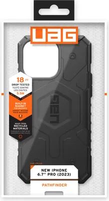 Produktbild von Urban Armor Gear Pathfinder, Cover, Apple, iPhone 15 Pro Max, 17 cm (6.7"), Schwarz