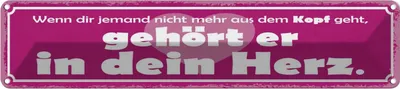 Produktbild von vianmo Blechschild 10x46 cm wenn jemand nicht mehr aus Kopf Spruch Zitat