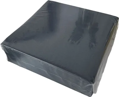 Obrázok produktu pre Hrubé koktailové obrúsky, 50 kusov, 55 g/m2, plátno podobné jednorazovým obrúskom pre nápojové bary, 40 cm, absorpčné veľké štvorcové obrúsky (čierne)