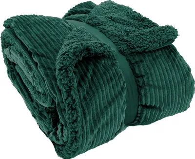 Obrázek produktu pro heimtexland ® super silná manšestrová útulná deka s huňatým kožíškem sherpa obývací deka 200x150 deka typ767 zelená