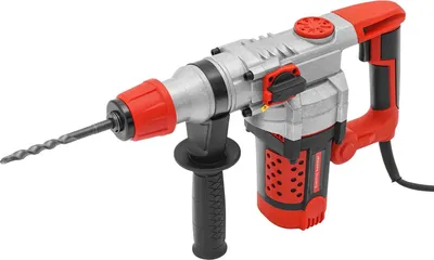 Image de Marteau piqueur - Marteau perforateur électrique - 2200 W - 220 V - Moteur en cuivre pur - Pour béton, murs et sols - Perçage, burinage, rainurage - Rouge