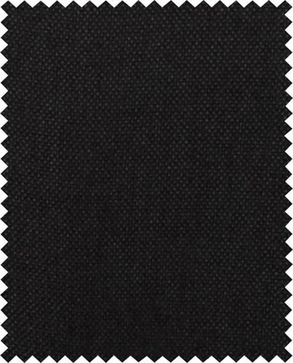 A close-up view of a black fabric swatch with a serrated edge.
