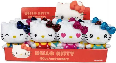 Produktbild von Hello Kitty Plüschfiguren 16 cm 50-jähriges Jubiläum