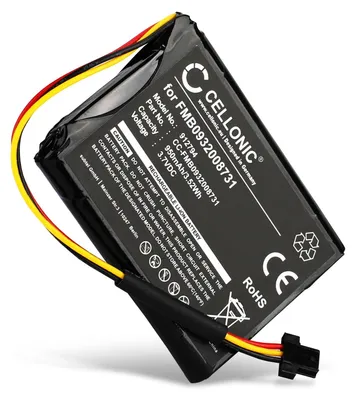 Produktbild von CELLONIC 1x Akku für Navigation Kompatibel mit TomTom Go 510 (2013), Go 500 (2013), Go 600, VF6D - (950mAh, 3.7V)