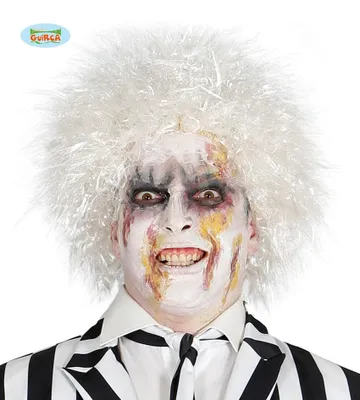 Produktbild von Weiße Afro-Perücke für Halloween
