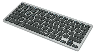 Produktbild von MANHATTAN Slim Funktastatur anthrazit Bluetooth 3.0/2.4GHz