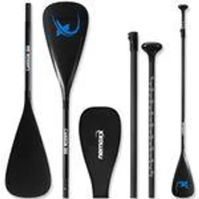 Produktbild von NEMAXX® NCP100 Carbon Paddel 3-teilig 173-217 cm verstellbar inkl. Schutztasche mit Skala & T-Griff für SUP Kajak Kanu Schlauchboot & Freizeit