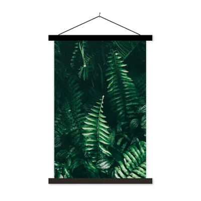Produktbild von MuchoWow® Textilposter Blätter - Dschungel - Natur - Tropisch - Pflanzen 120x180 cm mit schwarzem Rahmen - Fotos