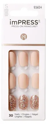 Zdjęcie produktu dla KISS imPRESS Press-On Manicure Evanesis Short Square z technologią PureFit - 30 sztucznych paznokci