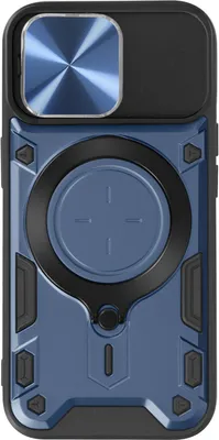 Obrázok produktu pre Avizar, nárazuvzdorné hybridné puzdro s kovovým okrajom pre Apple iPhone 15 Pro Max, modrej farby