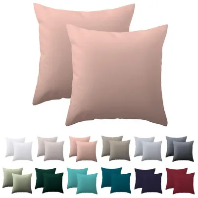 Immagine prodotto di Set di 2 federe per cuscini, 50x50 cm, rosa, in microfibra