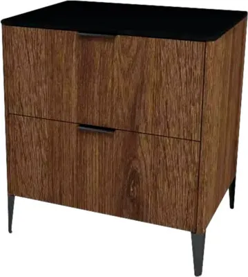 Produktbild von Devo Waschtischunterschrank mit 2 Schubladen Lotos BxHxT 70 x 76 x 53 cm Frontfarbe bronze e x pressive oak