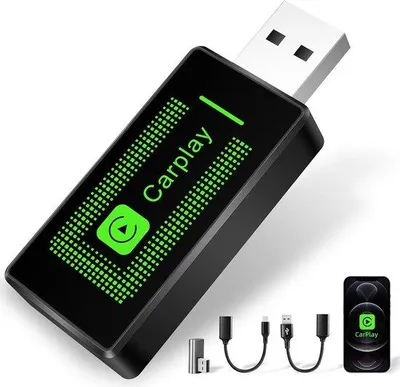 Image de Adaptateur CarPlay 2024 : mise à jour, dongle USB sans fil Plug-and-Play pour les voitures à partir de 2016 et les iPhone sous iOS 10 ou version ultérieure