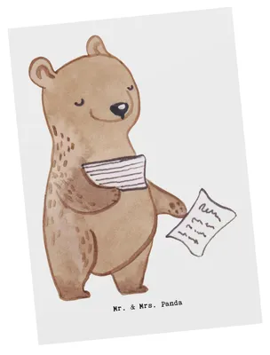 Produktbild von Mr. & Mrs. Panda Postkarte Insolvenzverwalter Herz - Weiß - Geschenk, Ansichtskarte, Ansichtskarten, Postkarten, bildkarte, Fotokarte