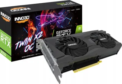 Obrázek produktu pro INNO3D GeForce RTX 3050 TWIN X2 OC, GeForce RTX 3050, 6 GB, GDDR6, 96 bit, 7680 x 4320 px, PCI Express x16 4.0