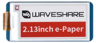 Immagine prodotto di Scheda display e-ink Waveshare da 2,13 pollici (modello B, versione 4), schermo e-ink a tre colori (rosso, nero, bianco) con risoluzione 212x104, modulo di carta elettronica con interfaccia SPI, compatibile con Raspberry Pi Zero/Zero W/Zero WH/Zero 2W/3B/3B+/4B