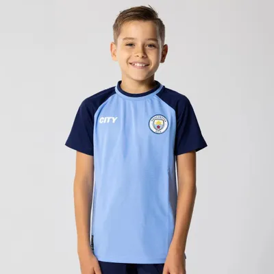 Zdjęcie produktu dla Koszulka domowa Manchester City dla dzieci - rozmiar 140 / 10 lat - Koszulka piłkarska dla dzieci Man City - Oficjalna koszulka kibica Manchester City