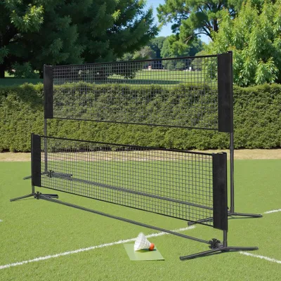 Produktbild von Badmintonnetz 500 cm, höhenverstellbar, Volleyballnetz | Schwarz | 500x103x155 cm