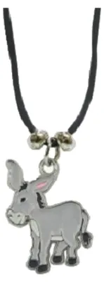 Immagine prodotto di Cornelissen 1, collana con ciondolo a forma di asino, gioiello di moda, smaltato, animale, animali, tema fattoria