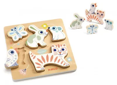 Obrázek produktu pro Dřevěné puzzle BabyAnimali, Djeco
