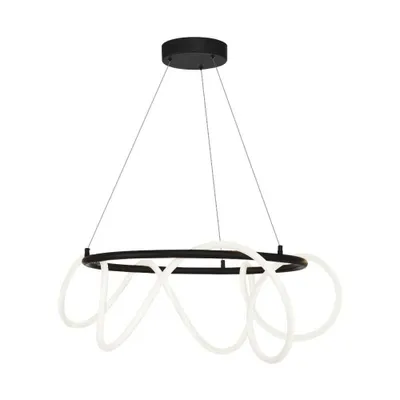 Zdjęcie produktu dla Lampa wisząca LED BALBO czarno-biała 58W 4930lm aluminium wym:150x60x60cm IP20 Zuma Line