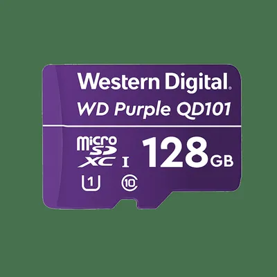 Obrázok produktu pre Western Digital WD Purple SC QD101, 128 GB, MicroSDXC, Trieda 10, Class 1 (U1), Purpurová