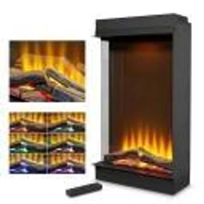 Produktbild von Acantha Aspire 50 Portrait Corner View Elektrokamin 49×55,5×23,5 cm, 3D LED Flamme, 1–2 kW, Fernbedienung, 3-seitig, Eckkamin