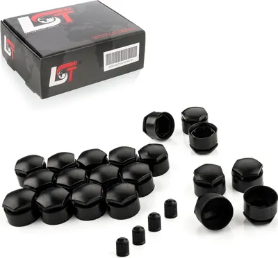 Produktbild von 20x Radschrauben Kappen 17 mm schwarz diebstahlhemmend für AUDI für SEAT