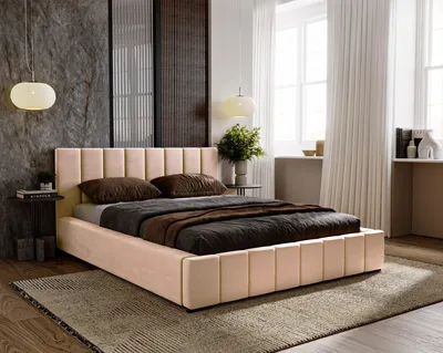 Produktbild von Polsterbett 200x200 für das Schlafzimmer DIANA mit Stauraum und Lattenrost, Kopfteil und gepolsterter Korpus,  hellrosa ( Magic Velvet 2279 )