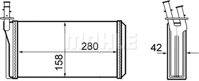 Produktbild von Wärmetauscher Innenraumheizung Anschraubfilter MAHLE für ALFA ROMEO 166