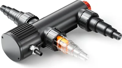 Produktbild von SunSun CUV-209 jazierkový čistič 1500 l/h / 9 W UVC, predčistič pre jazierkový filter a jazierkové čerpadlo, čistič vody s UV lampou, svetelný filter na kontrolu rias