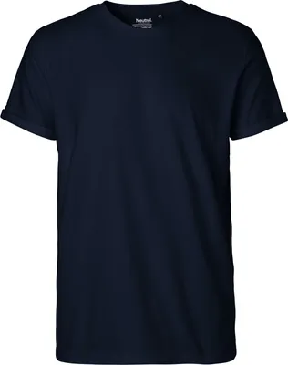Produktbild von Neutral O60012 | Herren Roll Up Sleeve T-Shirt / 100% Fairtrade Baumwolle - Farbe: Navy - Größe: M