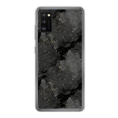 Produktbild von MuchoWow® Handyhülle Schutzhülle Hülle für Samsung Galaxy A41 Marmor - Glitter - Gold - Schwarz - Muster Silikon Softcase Handy Hülle - Mobiltelefon