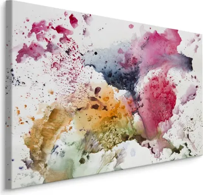 Produktbild von Fabelhaftes Canvas LEINWAND BILDER 120x80 cm XXL Kunstdruck Aquarell Flecken Streifen