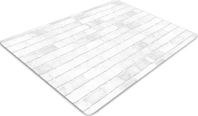 Produktbild von Stuhlunterlage Bürostuhlunterlage 120 cm x 90 cm Bodenmatte Bürostuhlunterlage - Weißer Ziegelstein