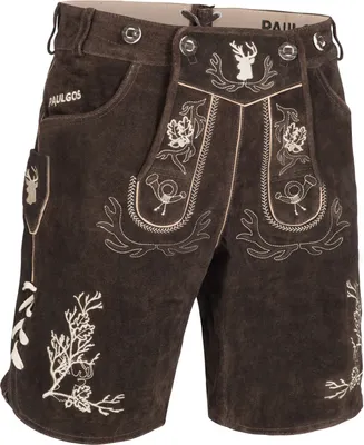Produktbild von PAULGOS Herren Trachten Lederhose Kurz - HK3 - Echtes Leder - in 3 Farben erhältlich - Größe 44 - 60