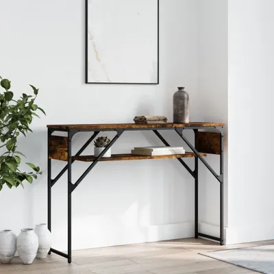 Produktbild von "SALE 2026"Konsolentisch - modernes Design - Flurtisch/Beistelltisch - mit Ablage Räuchereiche 105x30x75cm Holzwerkstoff Promotion186237 - Konsolentische