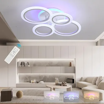 Obrázek produktu pro Moderní stmívatelná LED stropní lampa s dálkovým ovládáním