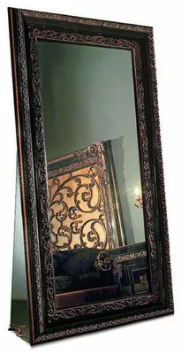 Produktbild von Casa Padrino Luxus Barock Standspiegel Schwarz H. 214 cm - Italy