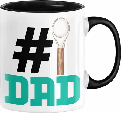 Produktbild von Kochen Nummer 1 Dad Vater Tasse Geschenk Koch Papa Geschenkidee Bester Papa Der Welt Vatertag Lustige Geschenkidee (Schwarz)