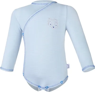 Produktbild von Wickelbody langer Ärmel Outlast® - Helleisblau, 68