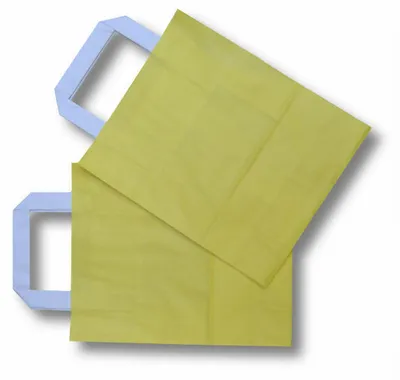 Produktbild von 250x Papiertragetaschen aus Kraftpapier 180+80x220mm gelb