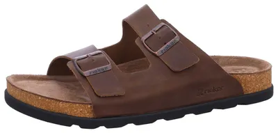 Produktbild von Rieker Herren Pantolette Leder Zweischnaller in Extraweite H 21190, Größe:44 EU, Farbe:Braun