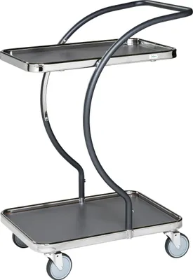 Produktbild von Kongamek C-Line Tischwagen in grau mit 2 Böden 595x360mm Ladefläche