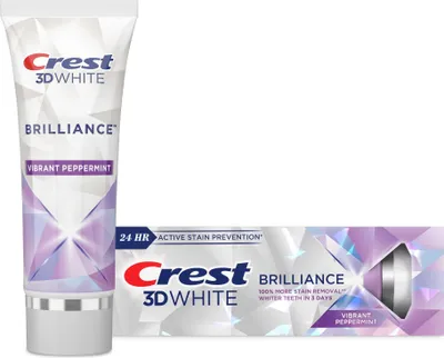 Immagine prodotto di Crest | Dentifricio 3DWhite Brilliance - 130 g - Minze - Sbiancamento e freschezza
