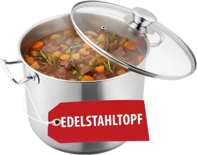 Produktbild von Topf MagicHome Chloe, 30 cm, 15 Lit., mit Glasdeckel, Edelstahl